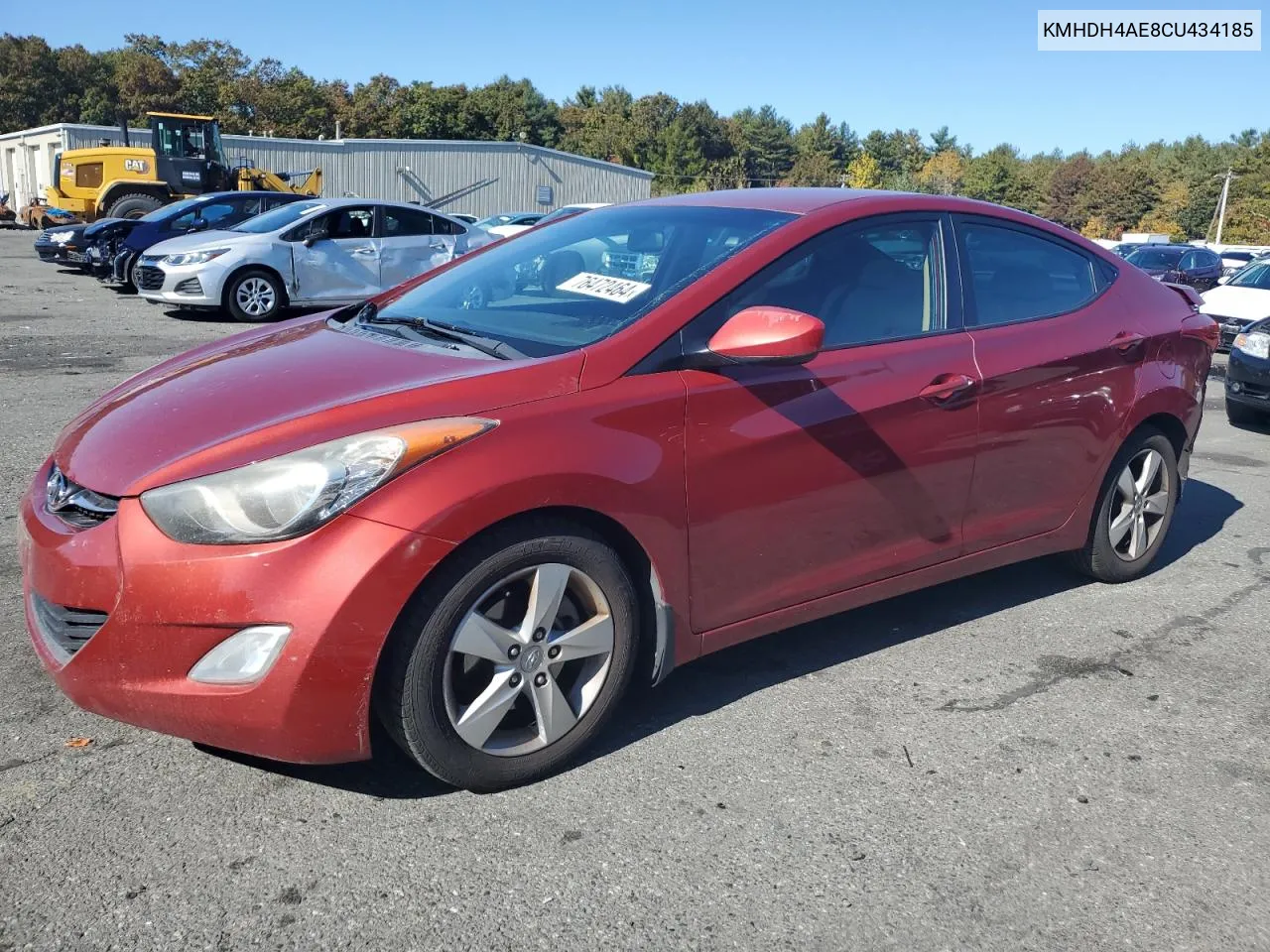 KMHDH4AE8CU434185 2012 Hyundai Elantra Gls