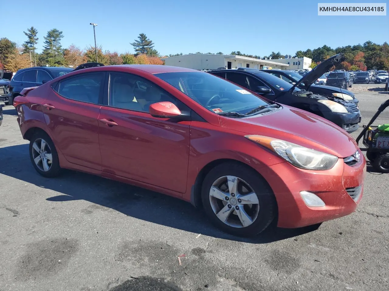 KMHDH4AE8CU434185 2012 Hyundai Elantra Gls