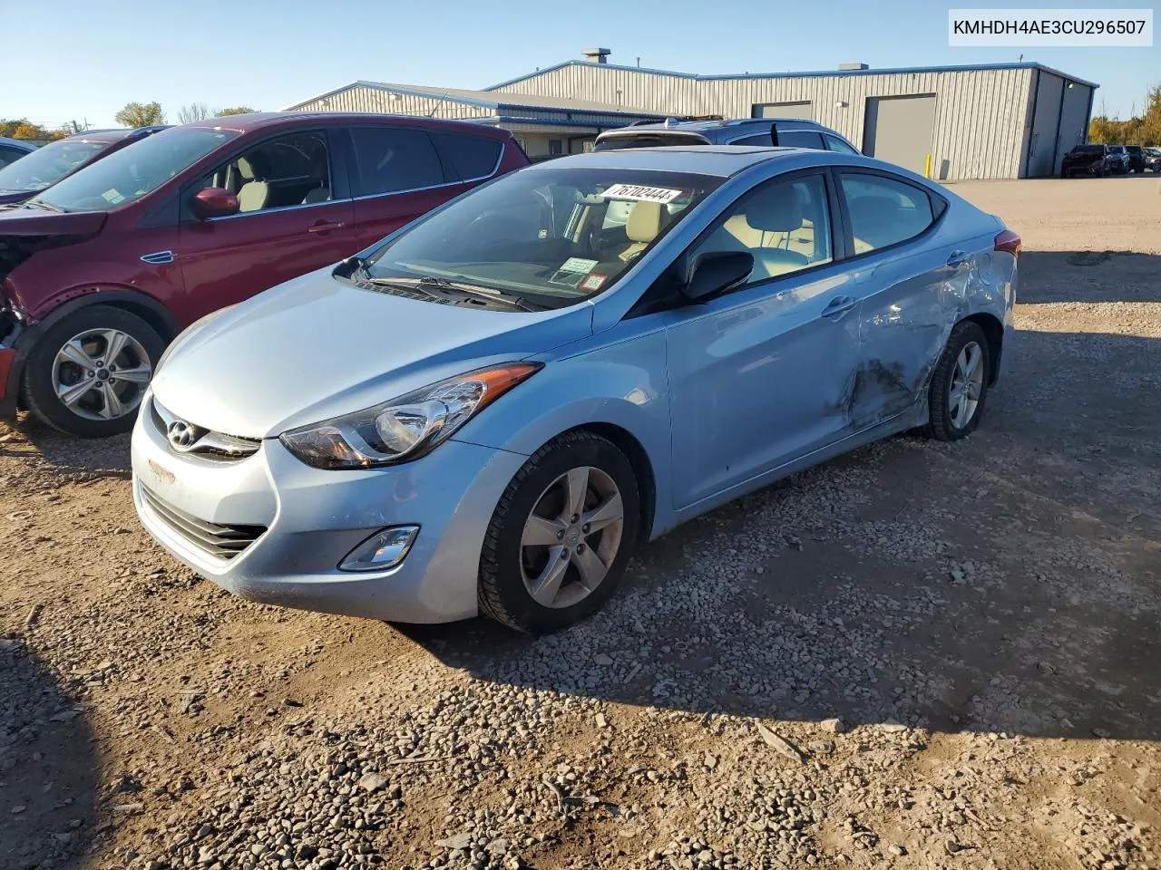 2012 Hyundai Elantra Gls VIN: KMHDH4AE3CU296507 Lot: 76702444