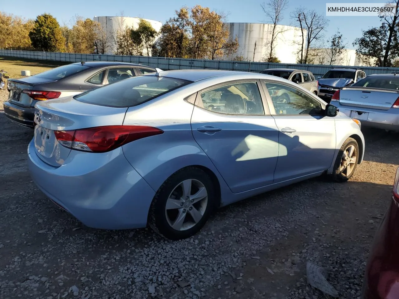 2012 Hyundai Elantra Gls VIN: KMHDH4AE3CU296507 Lot: 76702444