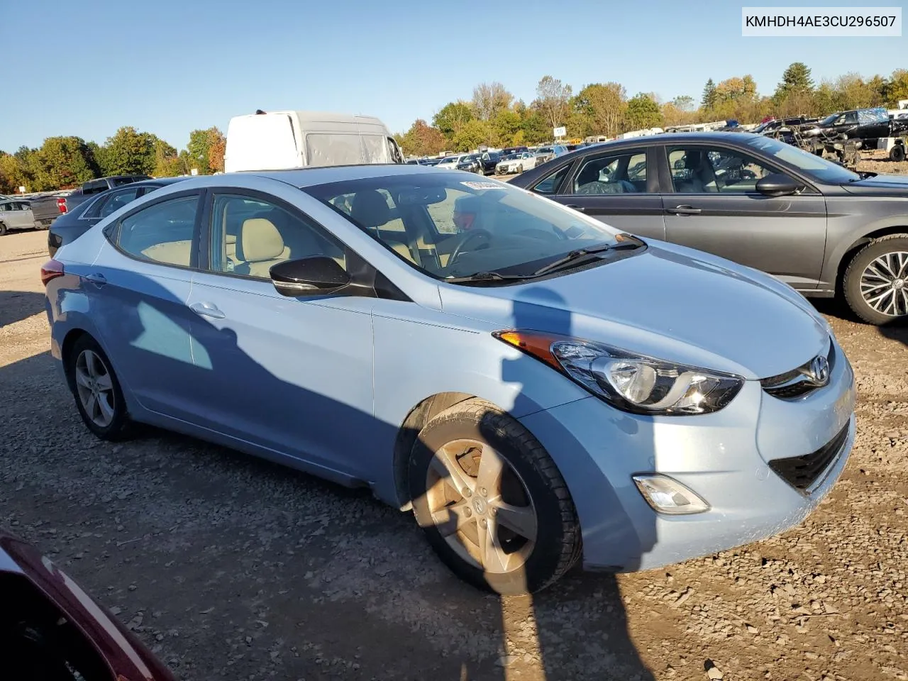 KMHDH4AE3CU296507 2012 Hyundai Elantra Gls