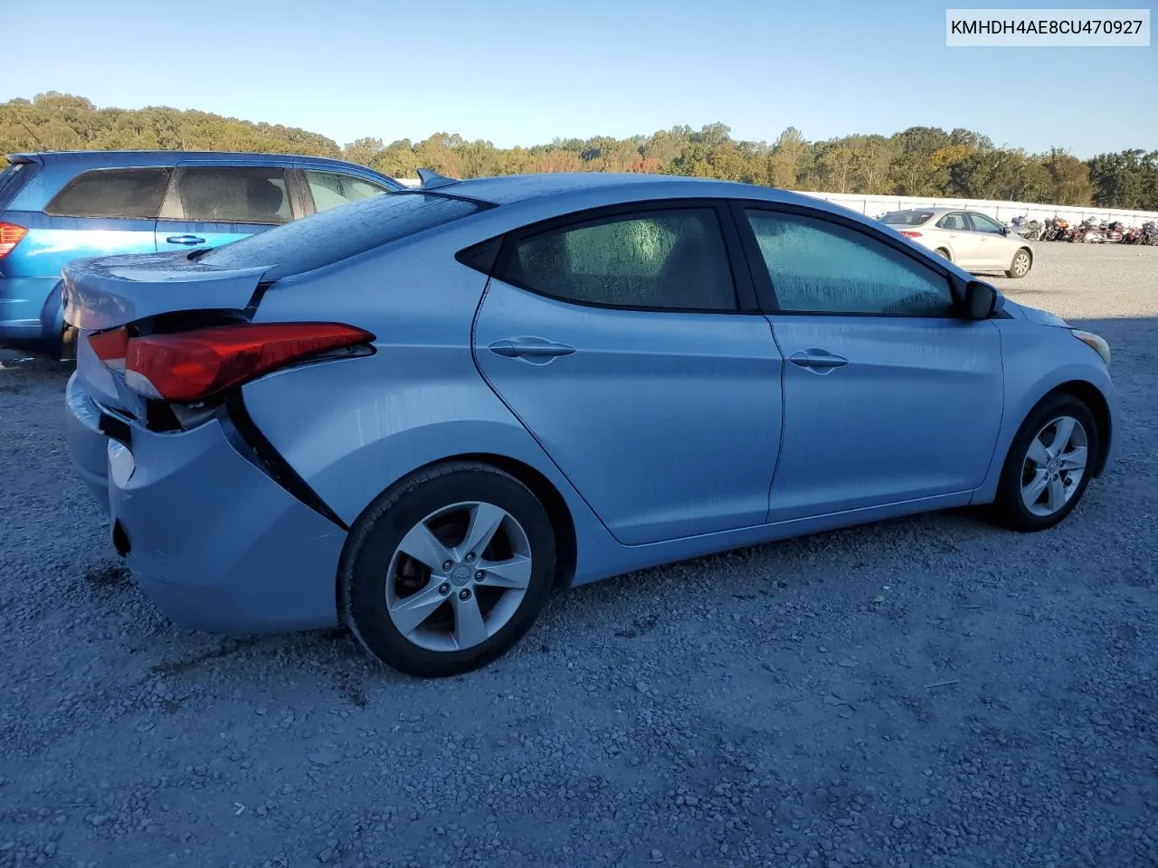 2012 Hyundai Elantra Gls VIN: KMHDH4AE8CU470927 Lot: 76747794