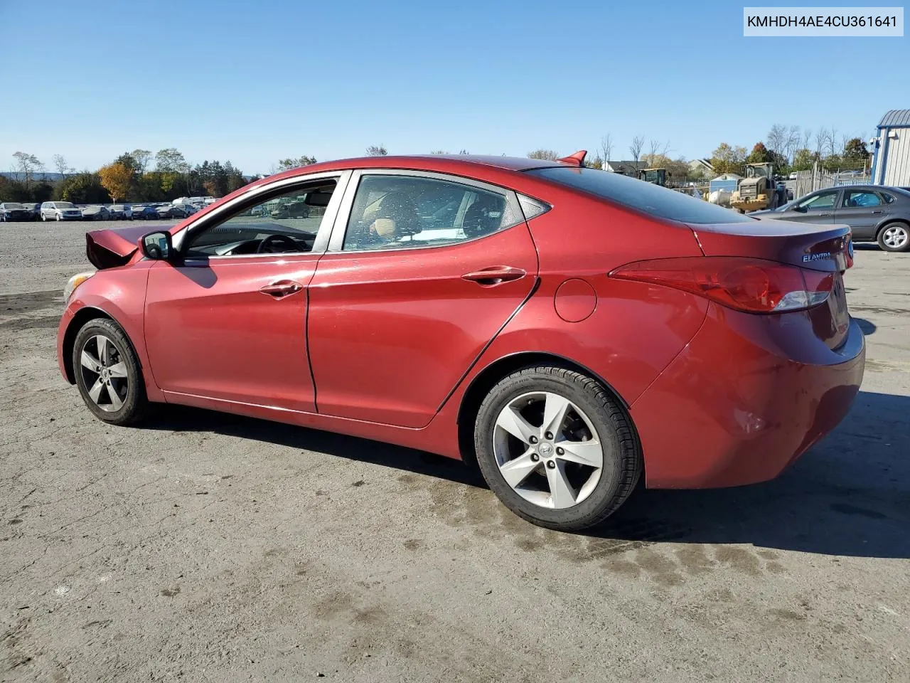 2012 Hyundai Elantra Gls VIN: KMHDH4AE4CU361641 Lot: 76750054