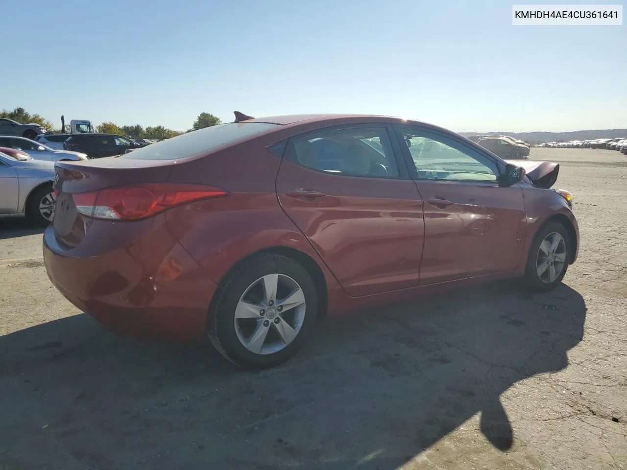 2012 Hyundai Elantra Gls VIN: KMHDH4AE4CU361641 Lot: 76750054