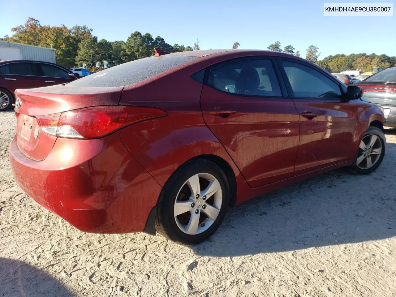 2012 Hyundai Elantra Gls VIN: KMHDH4AE9CU380007 Lot: 76786534