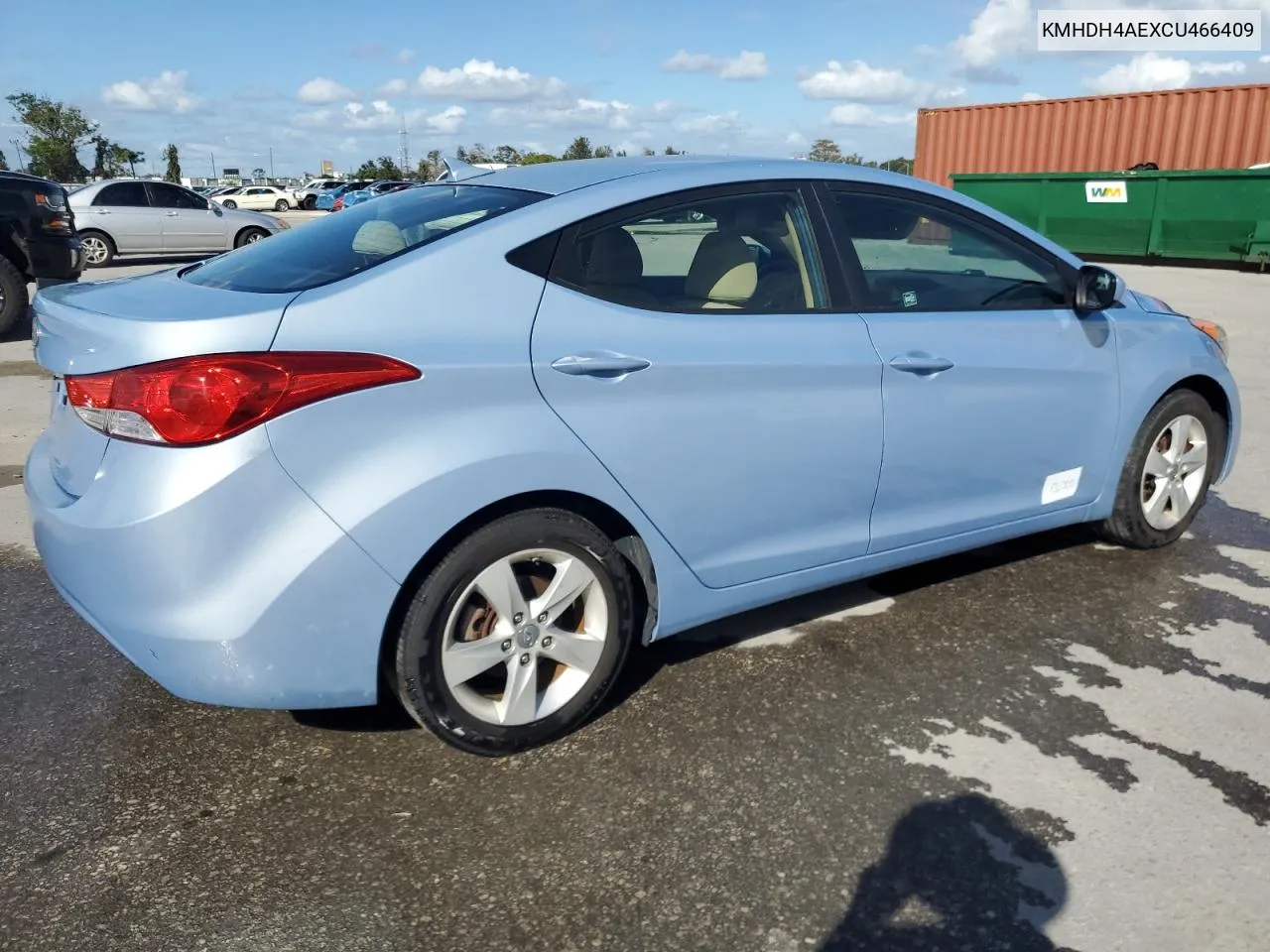 2012 Hyundai Elantra Gls VIN: KMHDH4AEXCU466409 Lot: 77155974