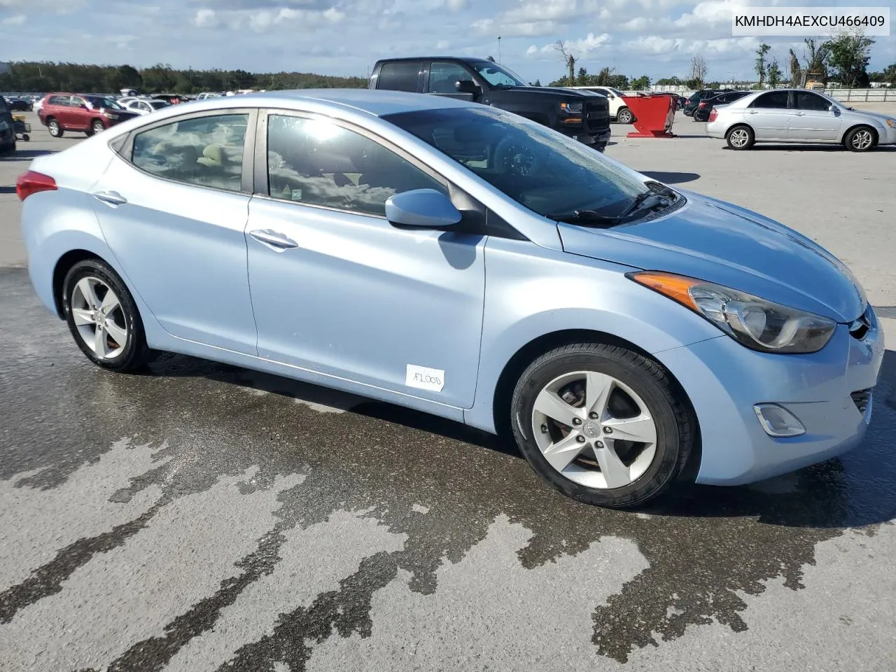 2012 Hyundai Elantra Gls VIN: KMHDH4AEXCU466409 Lot: 77155974