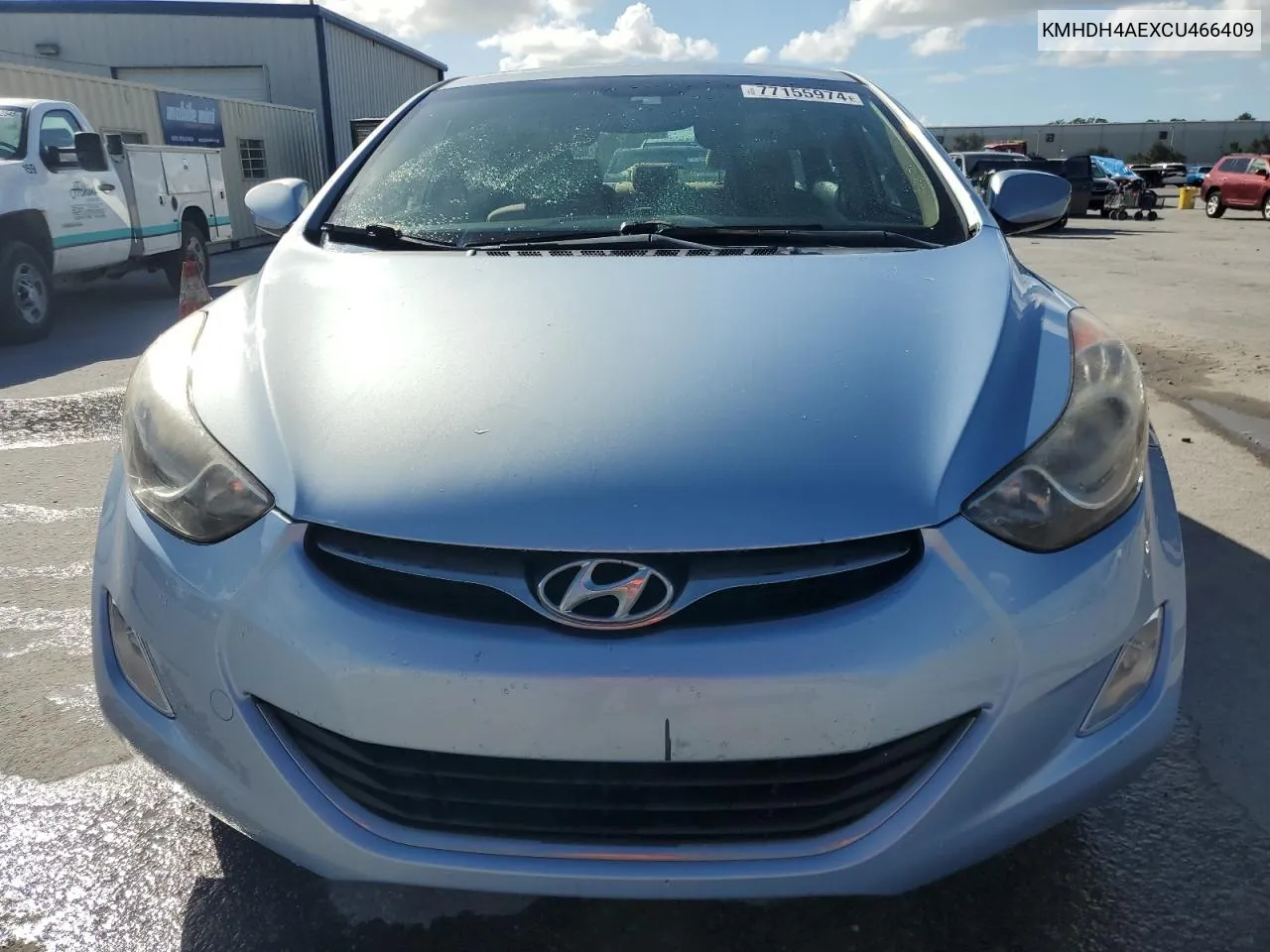 2012 Hyundai Elantra Gls VIN: KMHDH4AEXCU466409 Lot: 77155974