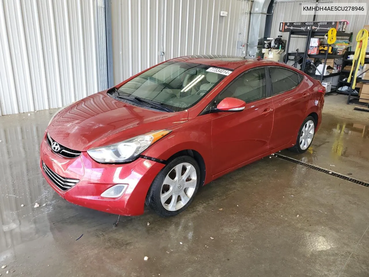 2012 Hyundai Elantra Gls VIN: KMHDH4AE5CU278946 Lot: 77334014