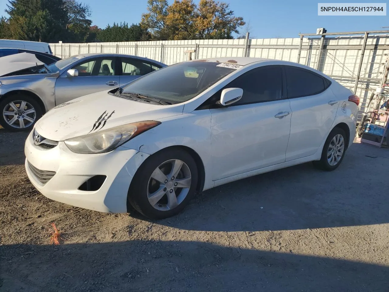 2012 Hyundai Elantra Gls VIN: 5NPDH4AE5CH127944 Lot: 77947184