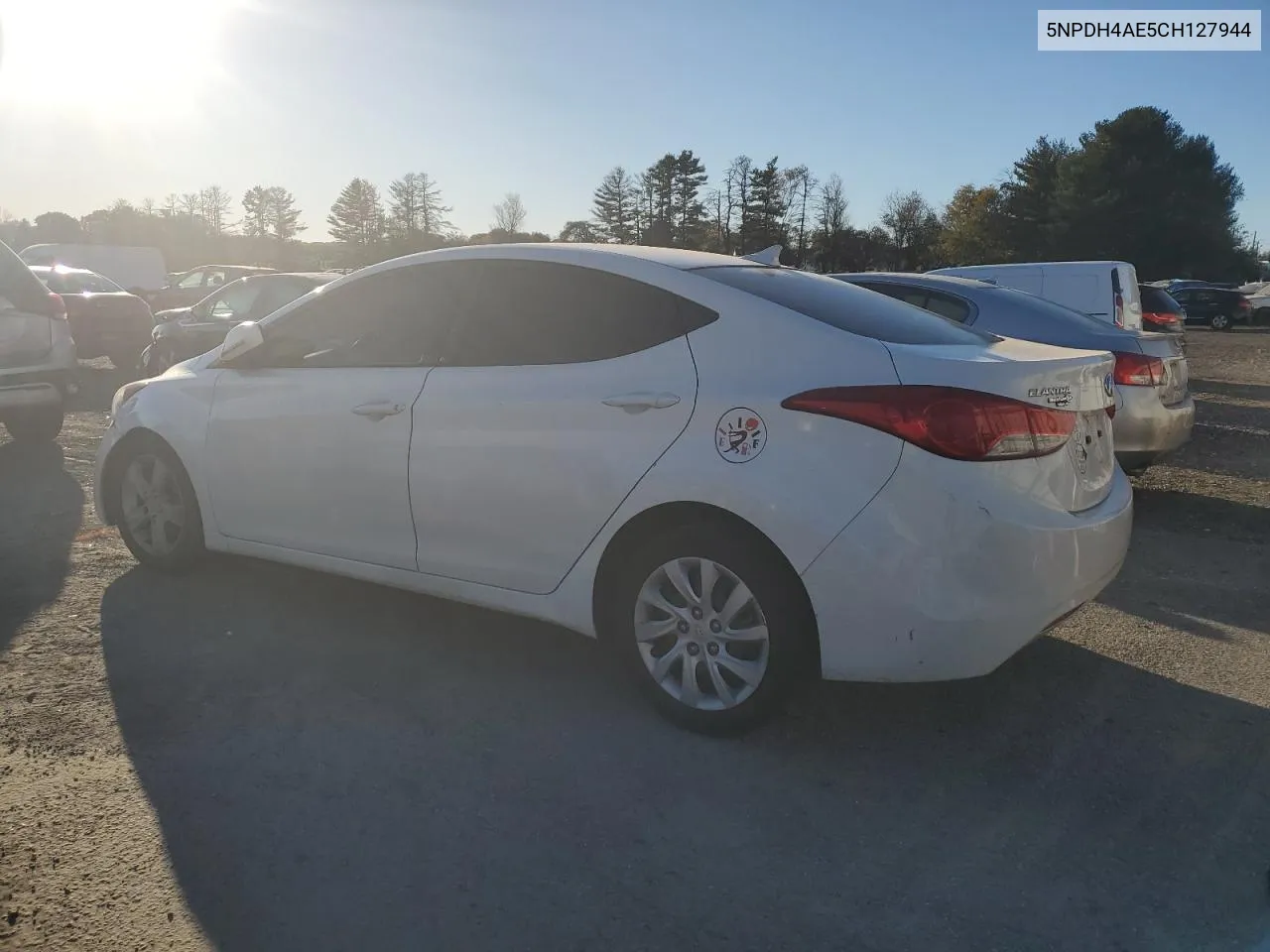 2012 Hyundai Elantra Gls VIN: 5NPDH4AE5CH127944 Lot: 77947184