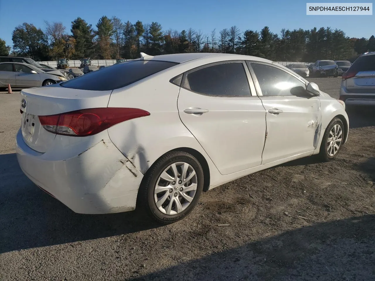 2012 Hyundai Elantra Gls VIN: 5NPDH4AE5CH127944 Lot: 77947184