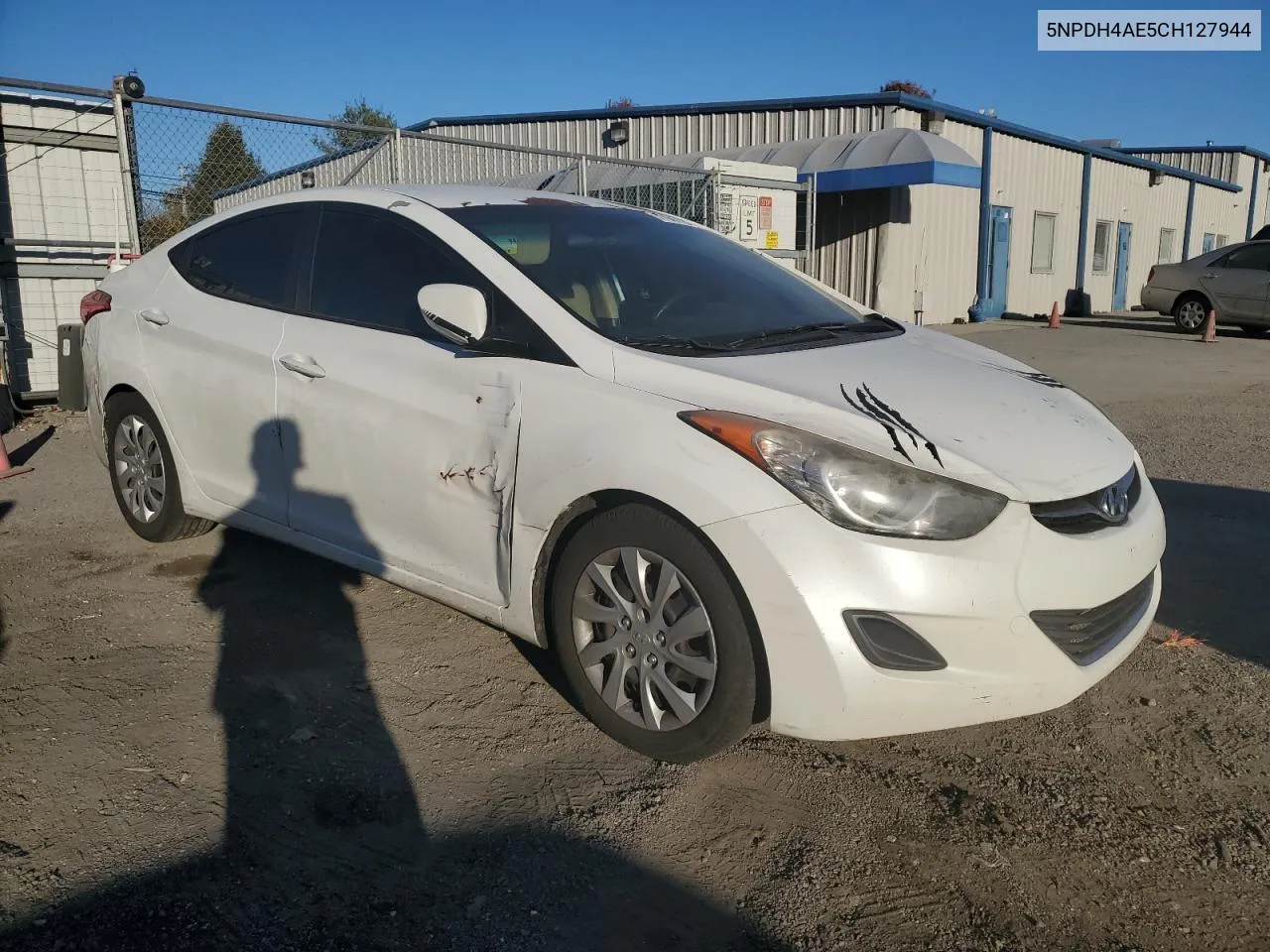 2012 Hyundai Elantra Gls VIN: 5NPDH4AE5CH127944 Lot: 77947184