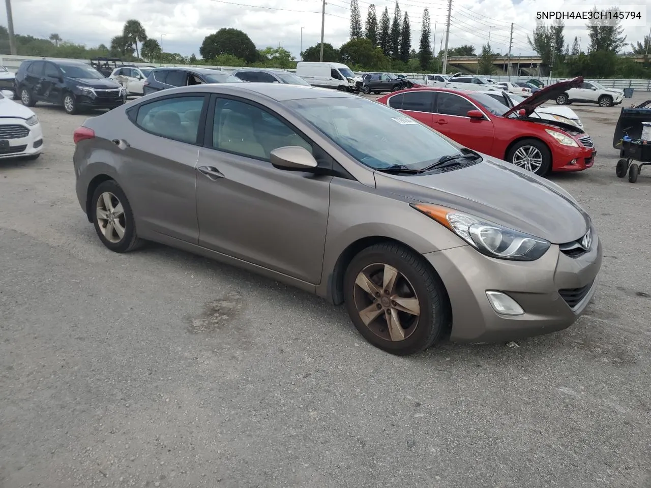 2012 Hyundai Elantra Gls VIN: 5NPDH4AE3CH145794 Lot: 77966144