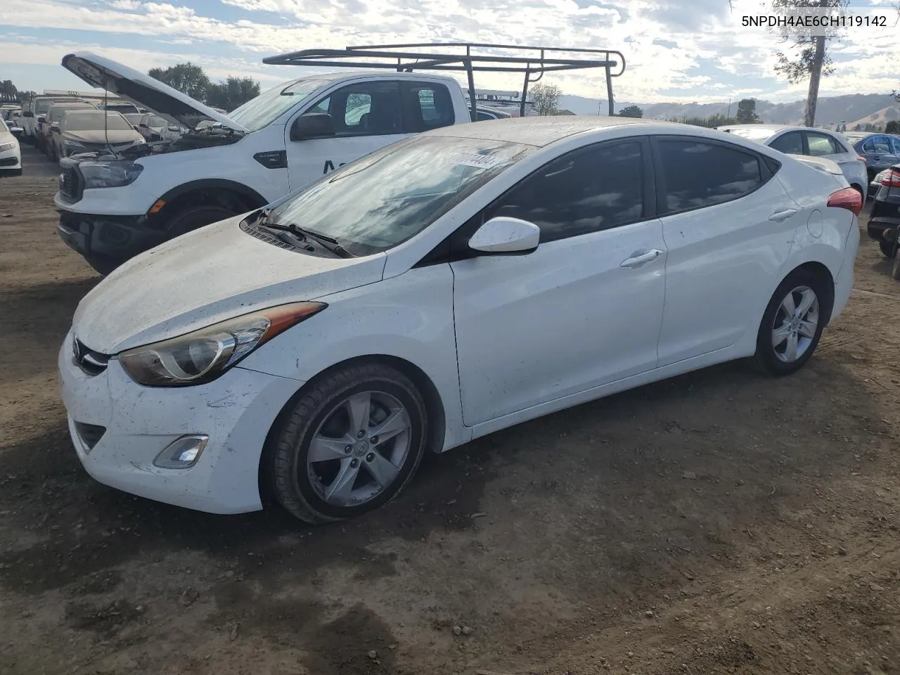 2012 Hyundai Elantra Gls VIN: 5NPDH4AE6CH119142 Lot: 78074404