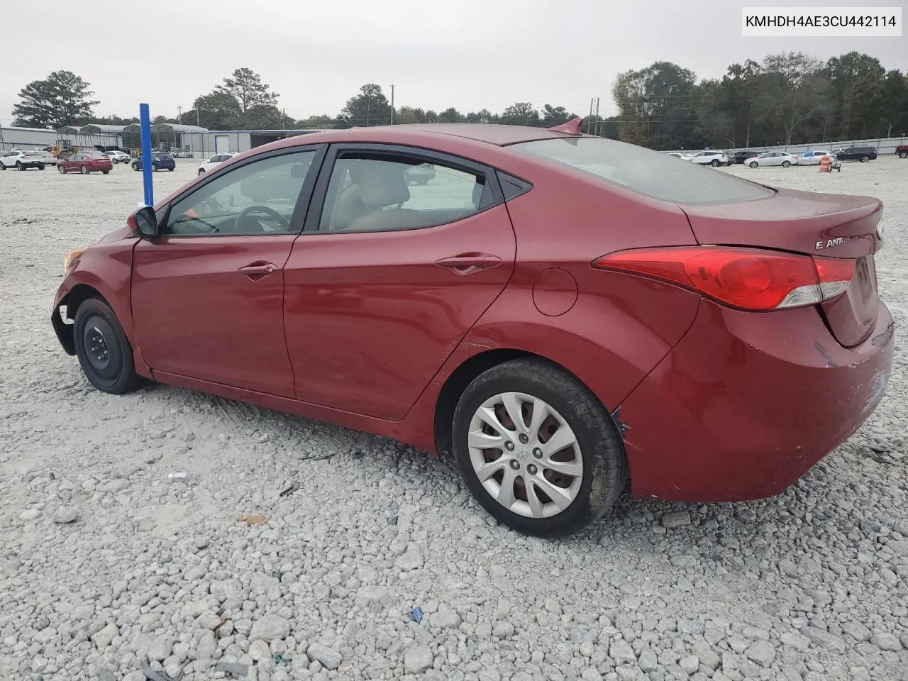 2012 Hyundai Elantra Gls VIN: KMHDH4AE3CU442114 Lot: 78486914