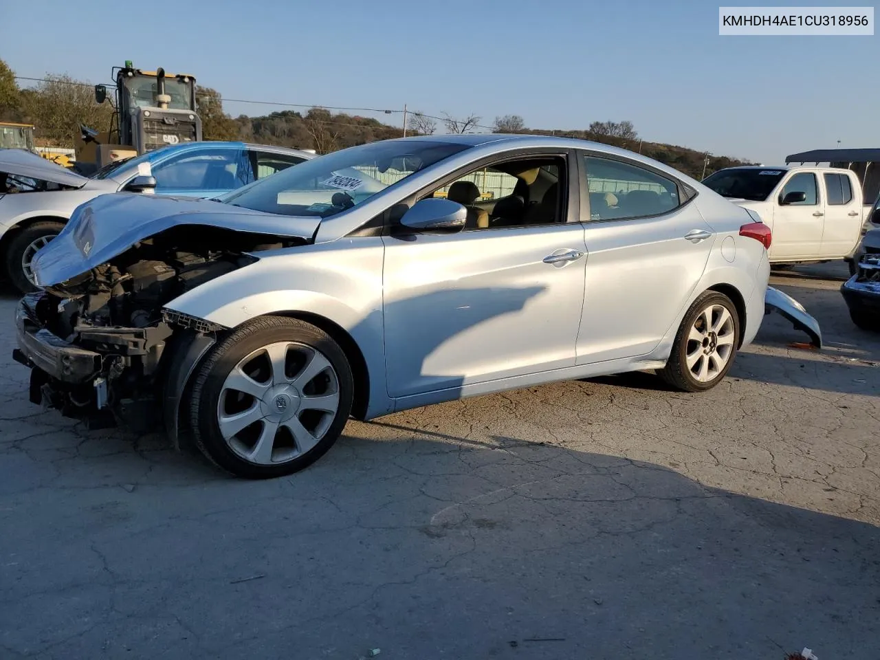 2012 Hyundai Elantra Gls VIN: KMHDH4AE1CU318956 Lot: 78492834