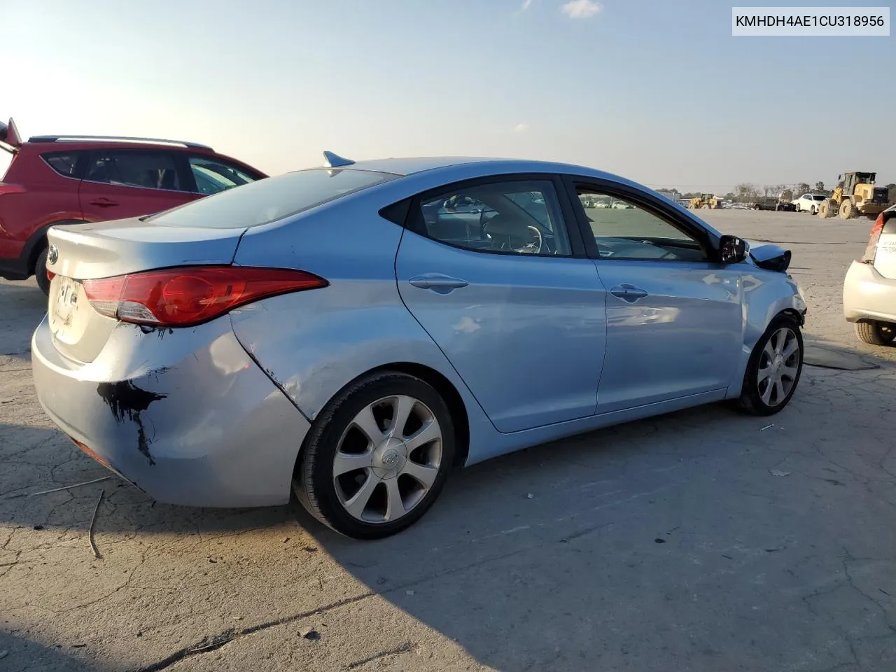 2012 Hyundai Elantra Gls VIN: KMHDH4AE1CU318956 Lot: 78492834