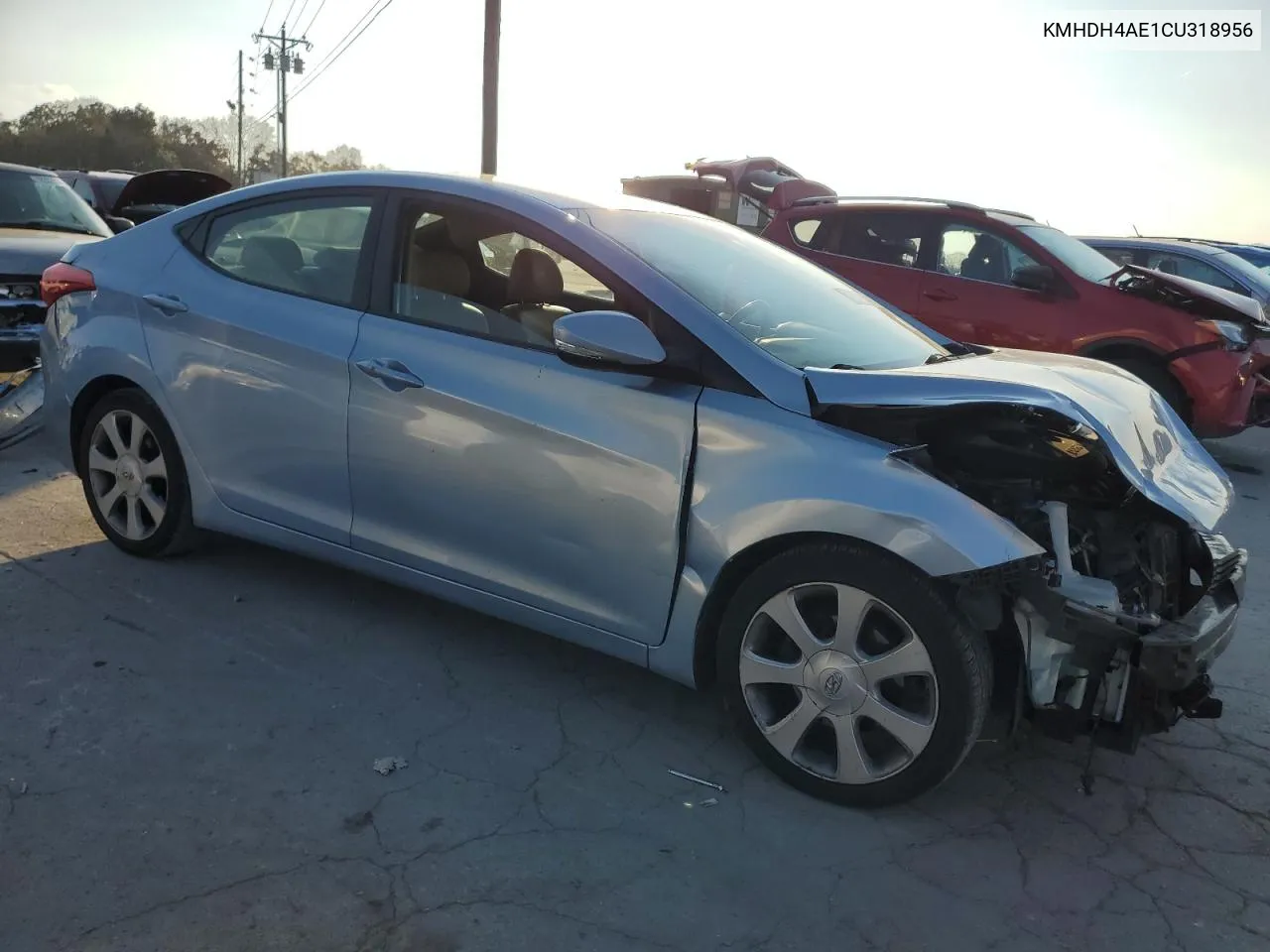 2012 Hyundai Elantra Gls VIN: KMHDH4AE1CU318956 Lot: 78492834