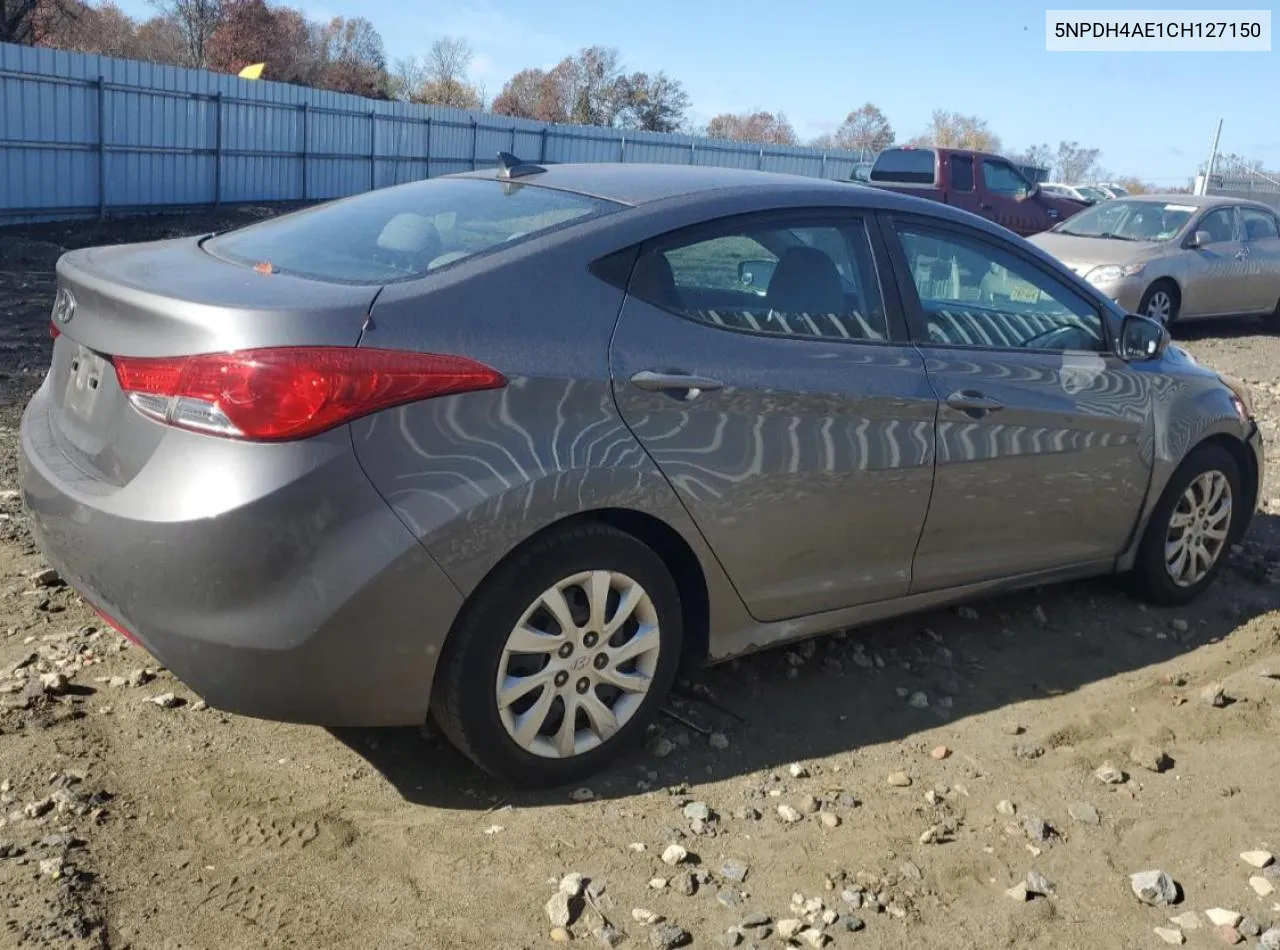 2012 Hyundai Elantra Gls VIN: 5NPDH4AE1CH127150 Lot: 78868624