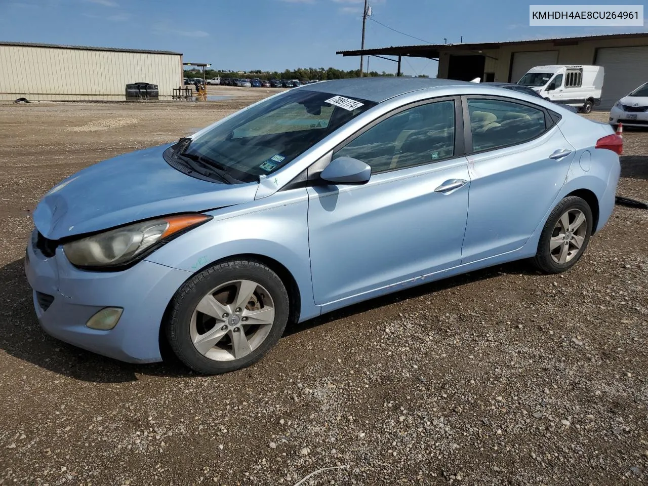 2012 Hyundai Elantra Gls VIN: KMHDH4AE8CU264961 Lot: 78891174