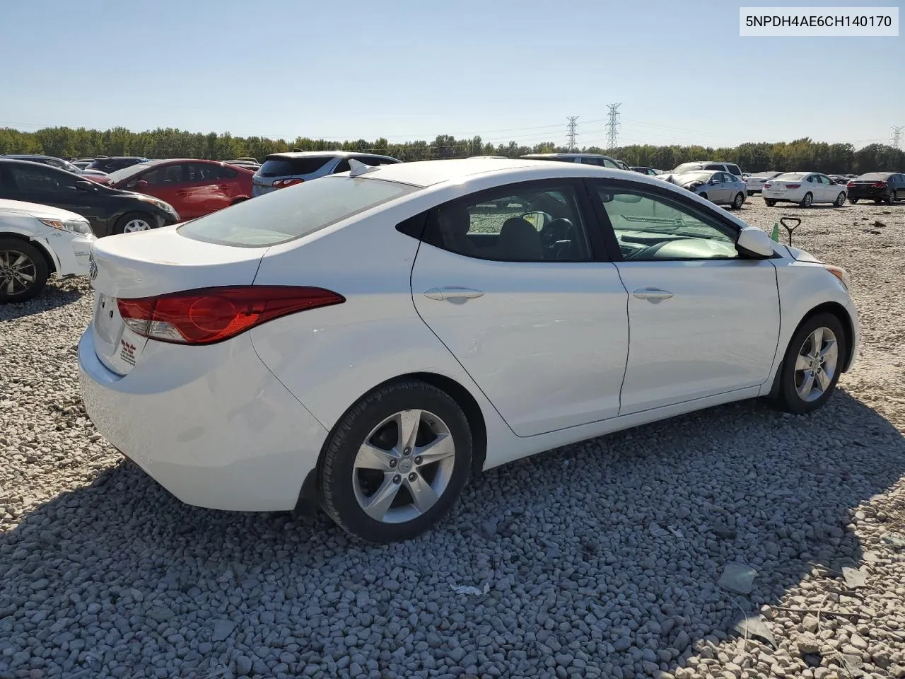 2012 Hyundai Elantra Gls VIN: 5NPDH4AE6CH140170 Lot: 80899693