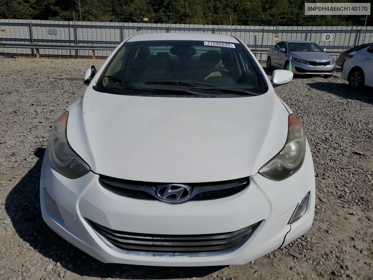 2012 Hyundai Elantra Gls VIN: 5NPDH4AE6CH140170 Lot: 80899693