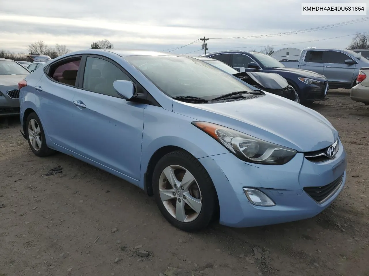 2013 Hyundai Elantra Gls VIN: KMHDH4AE4DU531854 Lot: 37823634