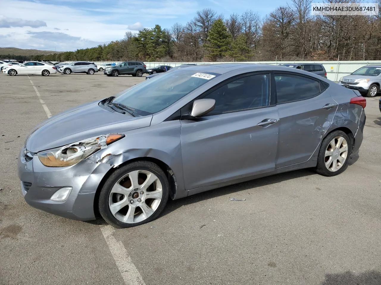 2013 Hyundai Elantra Gls VIN: KMHDH4AE3DU687481 Lot: 47437474