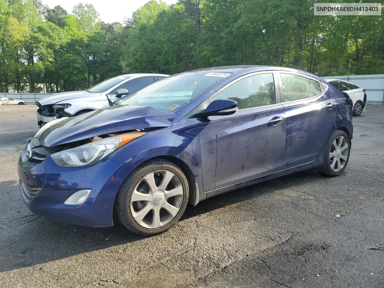 2013 Hyundai Elantra Gls VIN: 5NPDH4AE8DH413403 Lot: 51548574