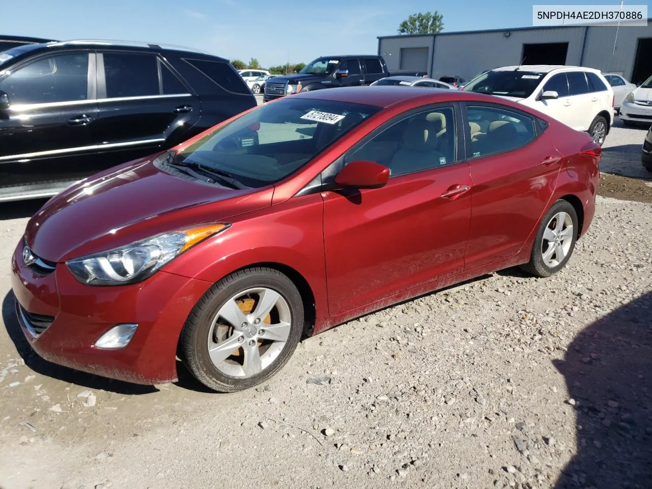 2013 Hyundai Elantra Gls VIN: 5NPDH4AE2DH370886 Lot: 57218094