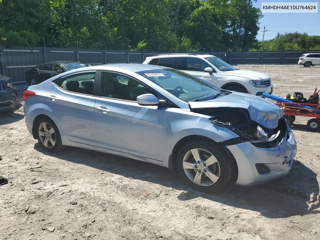 2013 Hyundai Elantra Gls VIN: KMHDH4AE1DU764624 Lot: 57258814