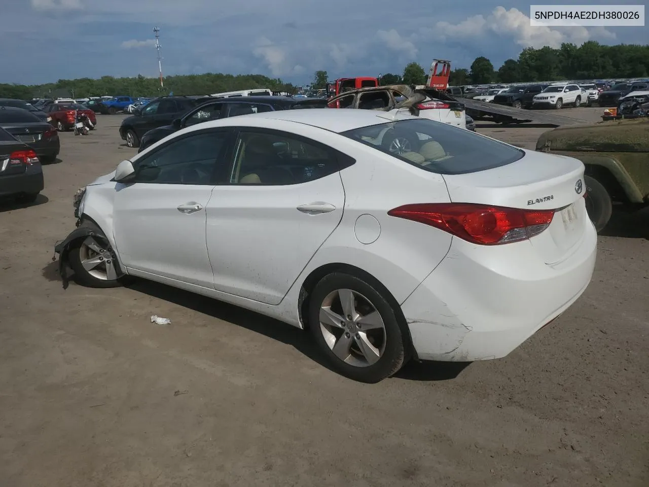 2013 Hyundai Elantra Gls VIN: 5NPDH4AE2DH380026 Lot: 58130874