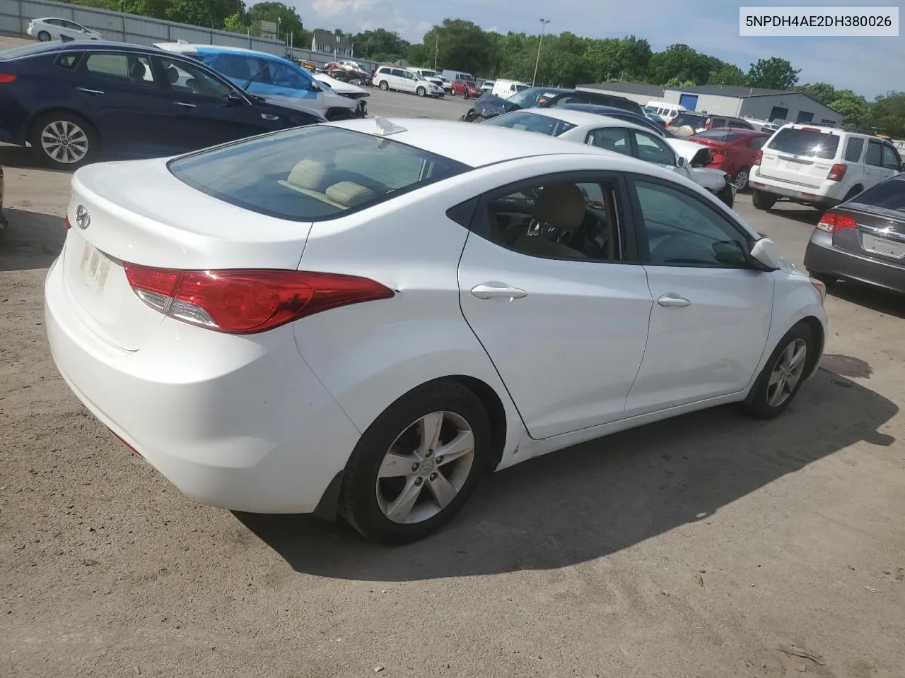 2013 Hyundai Elantra Gls VIN: 5NPDH4AE2DH380026 Lot: 58130874