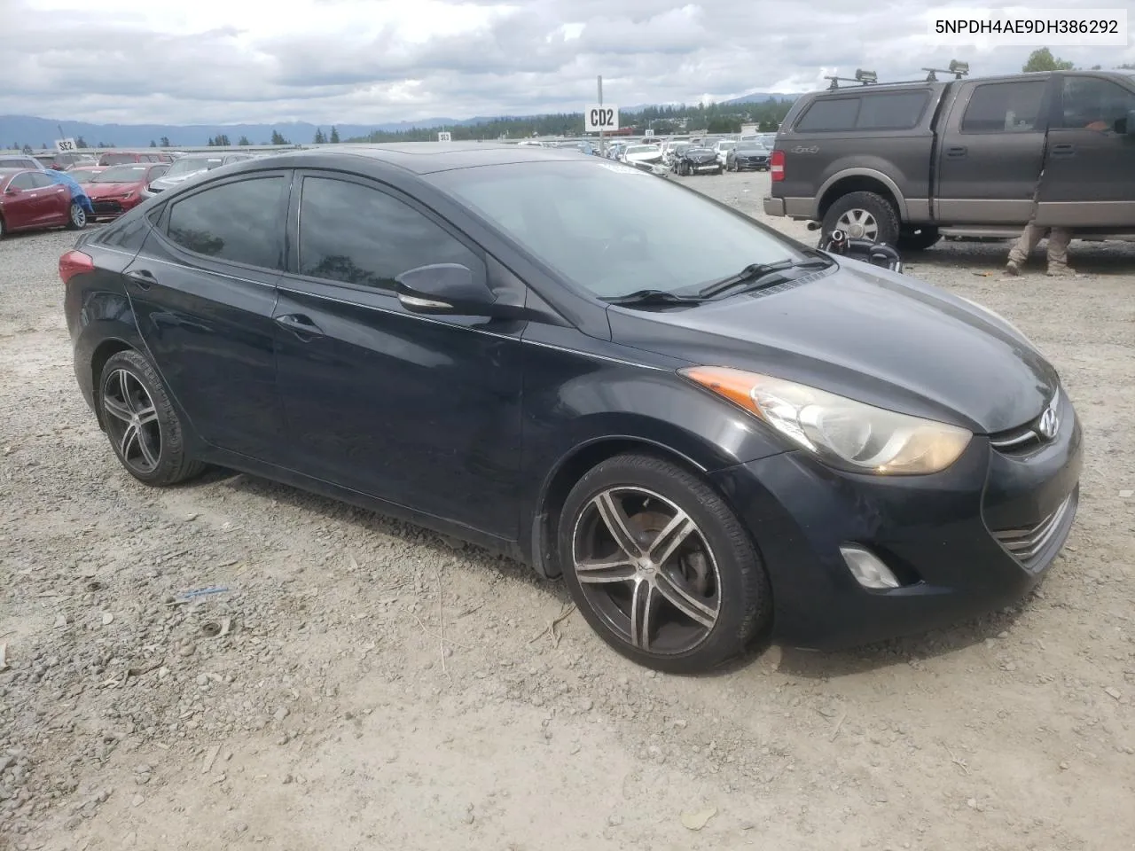 2013 Hyundai Elantra Gls VIN: 5NPDH4AE9DH386292 Lot: 58531644