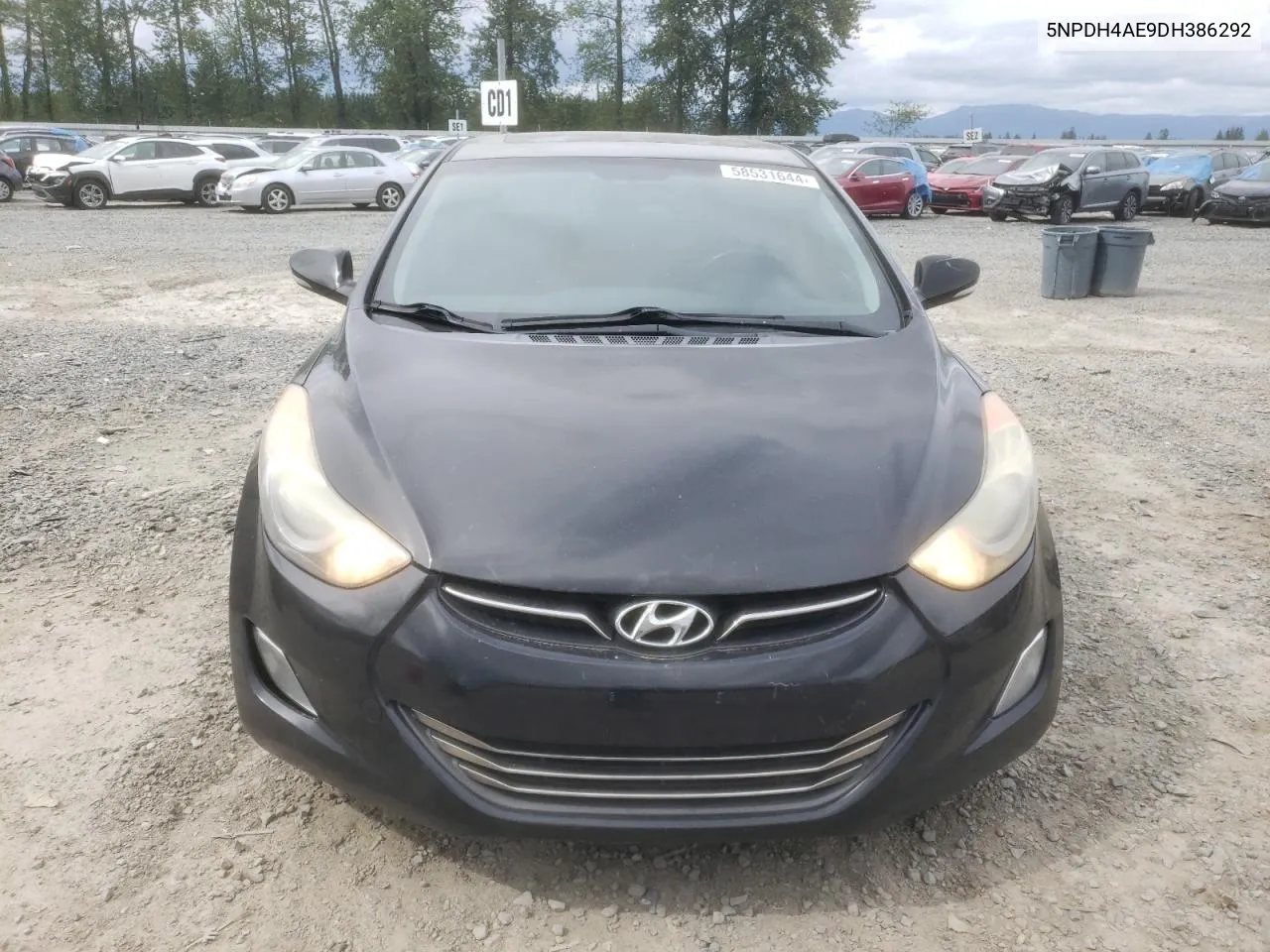 2013 Hyundai Elantra Gls VIN: 5NPDH4AE9DH386292 Lot: 58531644