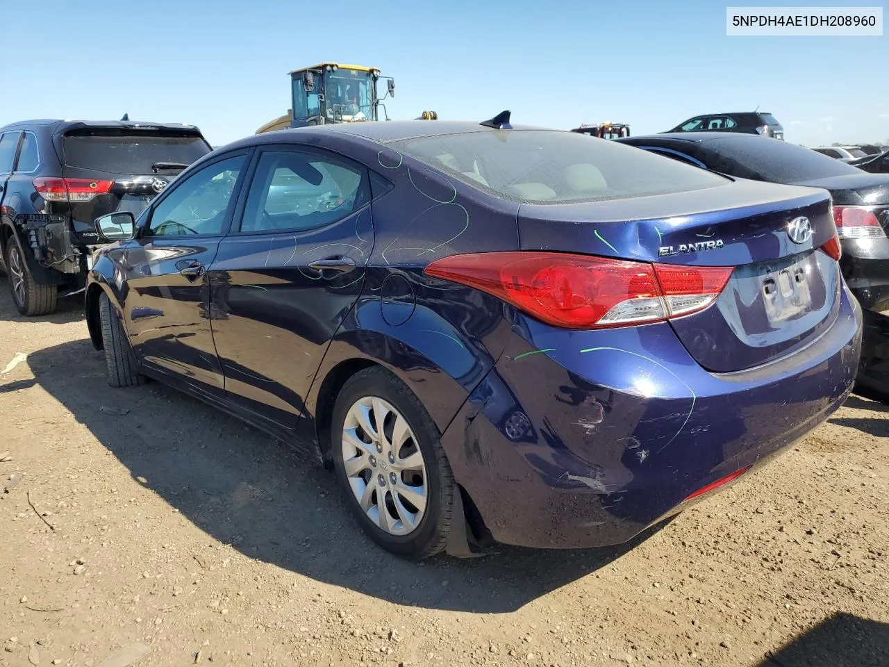 2013 Hyundai Elantra Gls VIN: 5NPDH4AE1DH208960 Lot: 58542394