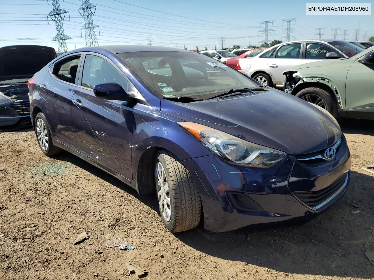 2013 Hyundai Elantra Gls VIN: 5NPDH4AE1DH208960 Lot: 58542394