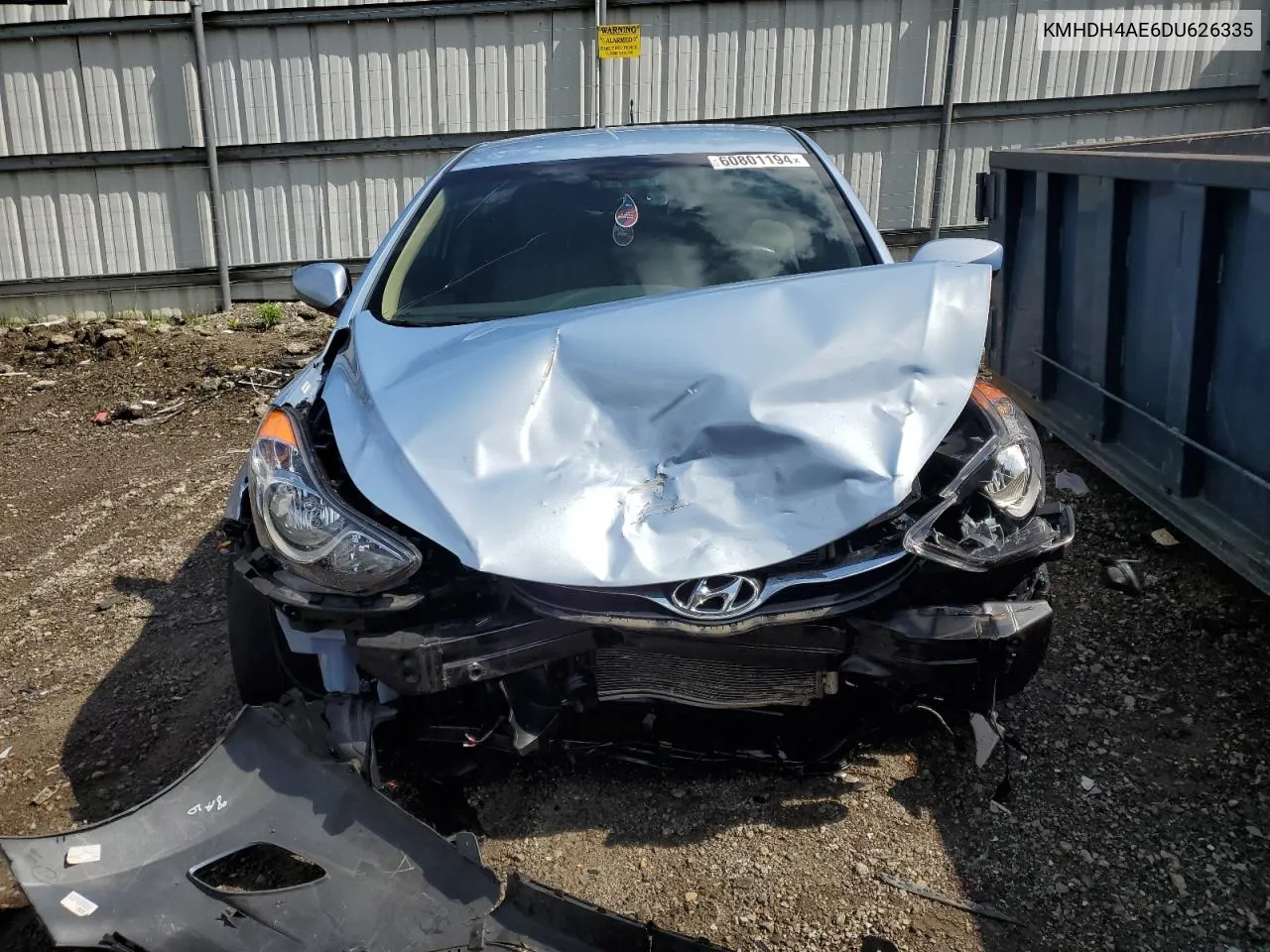 2013 Hyundai Elantra Gls VIN: KMHDH4AE6DU626335 Lot: 60801194