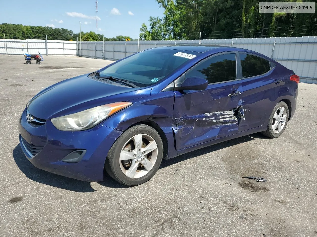 2013 Hyundai Elantra Gls VIN: 5NPDH4AEXDH454969 Lot: 61633524