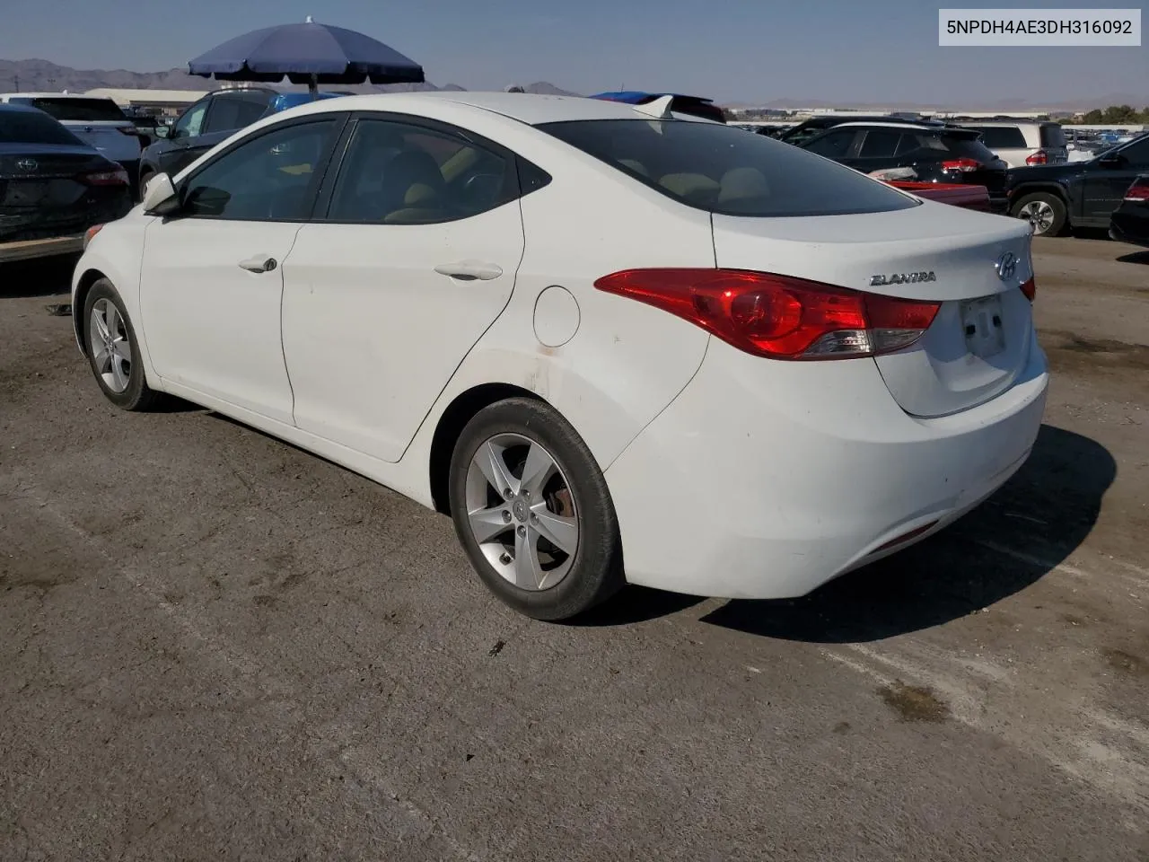 2013 Hyundai Elantra Gls VIN: 5NPDH4AE3DH316092 Lot: 62681124