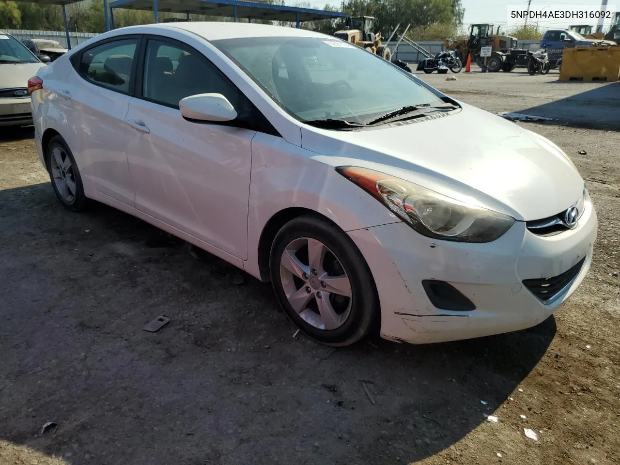 2013 Hyundai Elantra Gls VIN: 5NPDH4AE3DH316092 Lot: 62681124