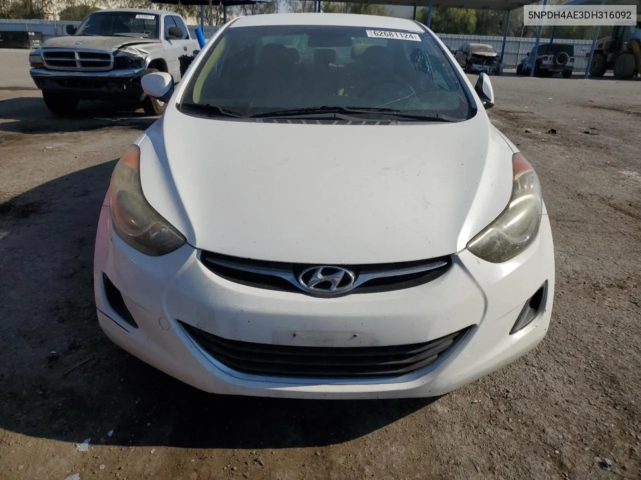 2013 Hyundai Elantra Gls VIN: 5NPDH4AE3DH316092 Lot: 62681124