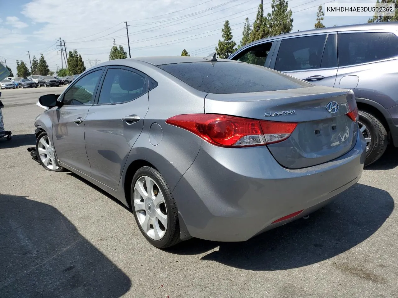 2013 Hyundai Elantra Gls VIN: KMHDH4AE3DU502362 Lot: 63309244