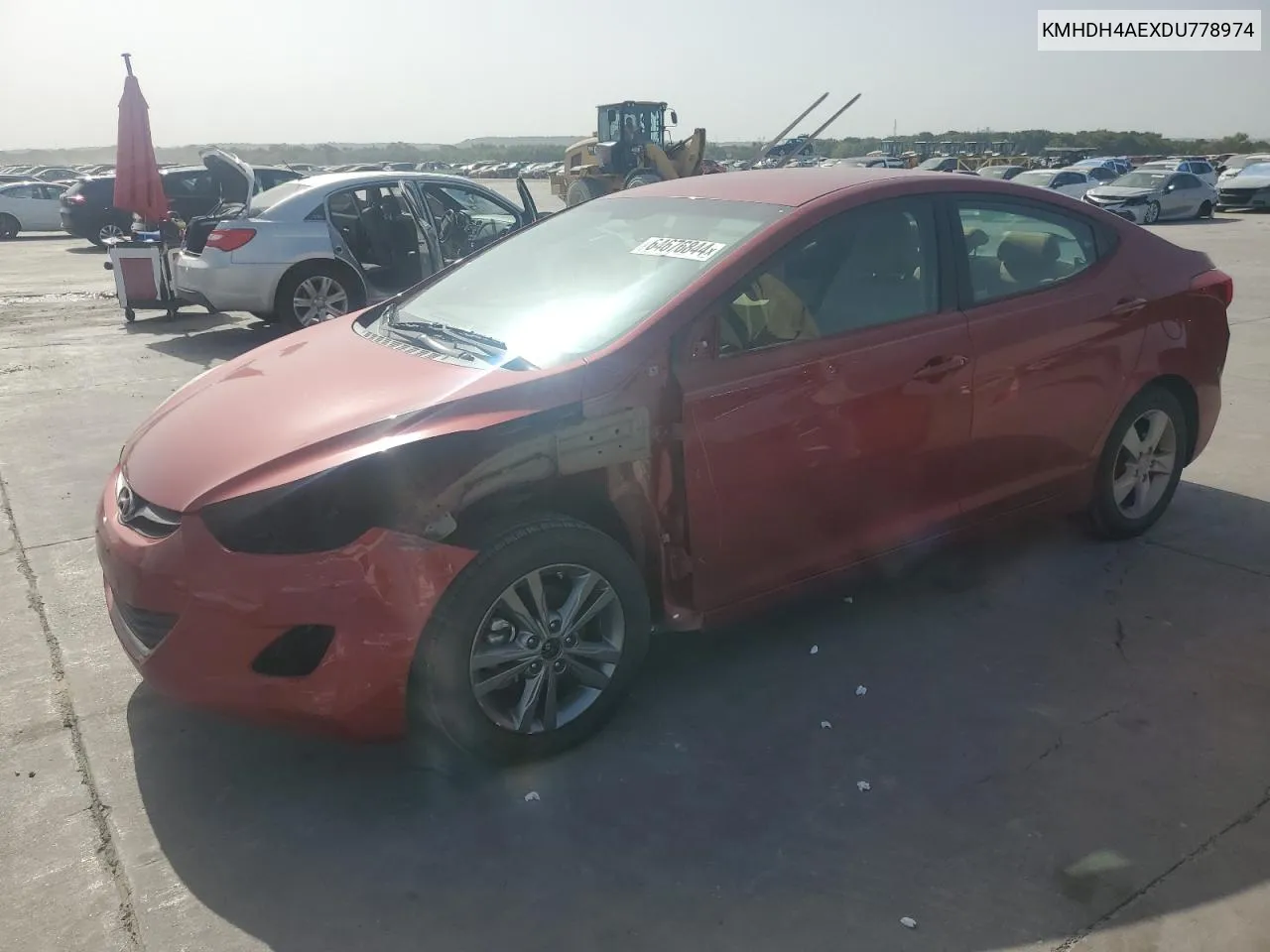 2013 Hyundai Elantra Gls VIN: KMHDH4AEXDU778974 Lot: 64676844