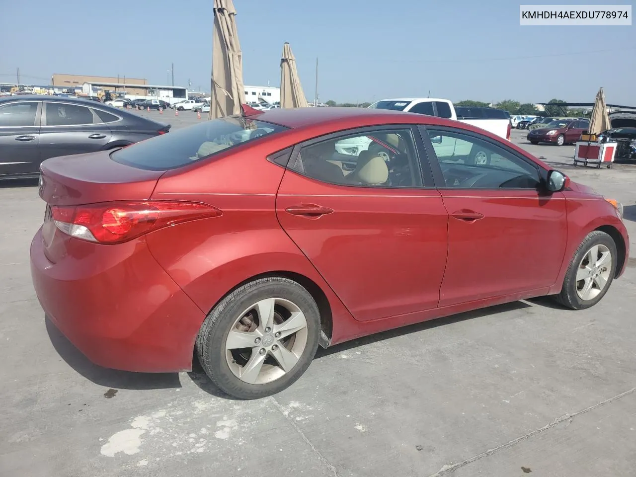 KMHDH4AEXDU778974 2013 Hyundai Elantra Gls