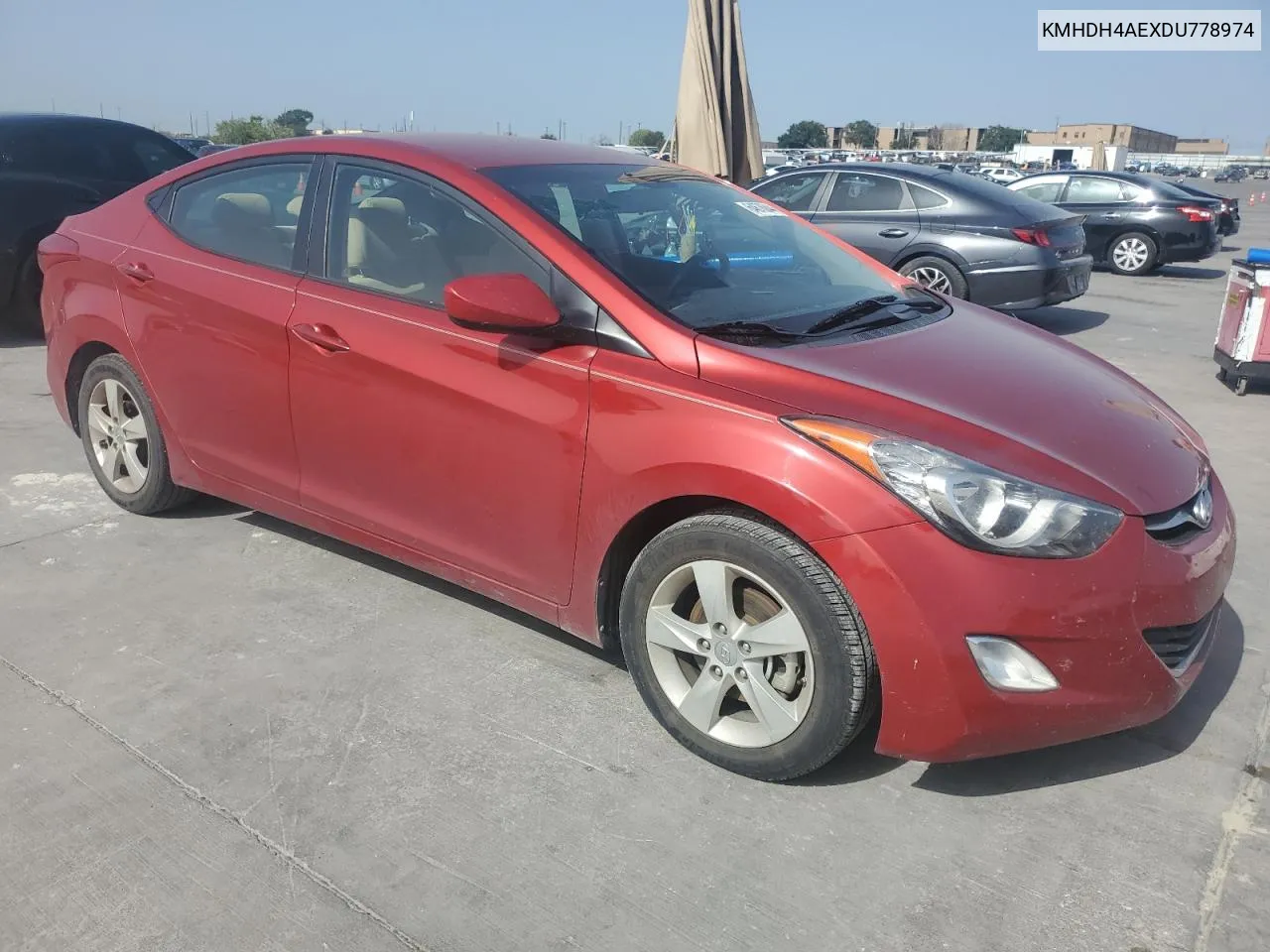 KMHDH4AEXDU778974 2013 Hyundai Elantra Gls