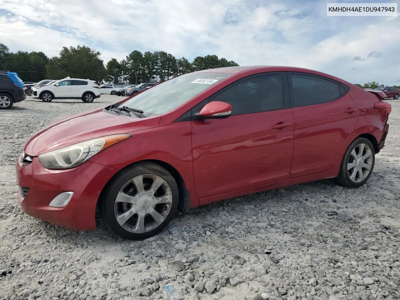 2013 Hyundai Elantra Gls VIN: KMHDH4AE1DU947943 Lot: 66092704