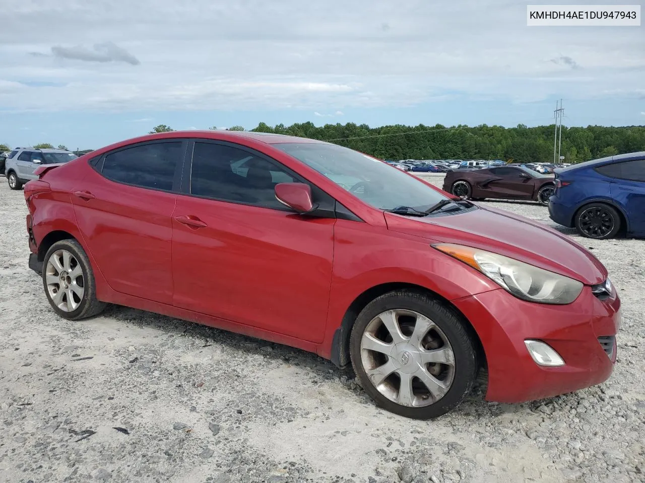 2013 Hyundai Elantra Gls VIN: KMHDH4AE1DU947943 Lot: 66092704