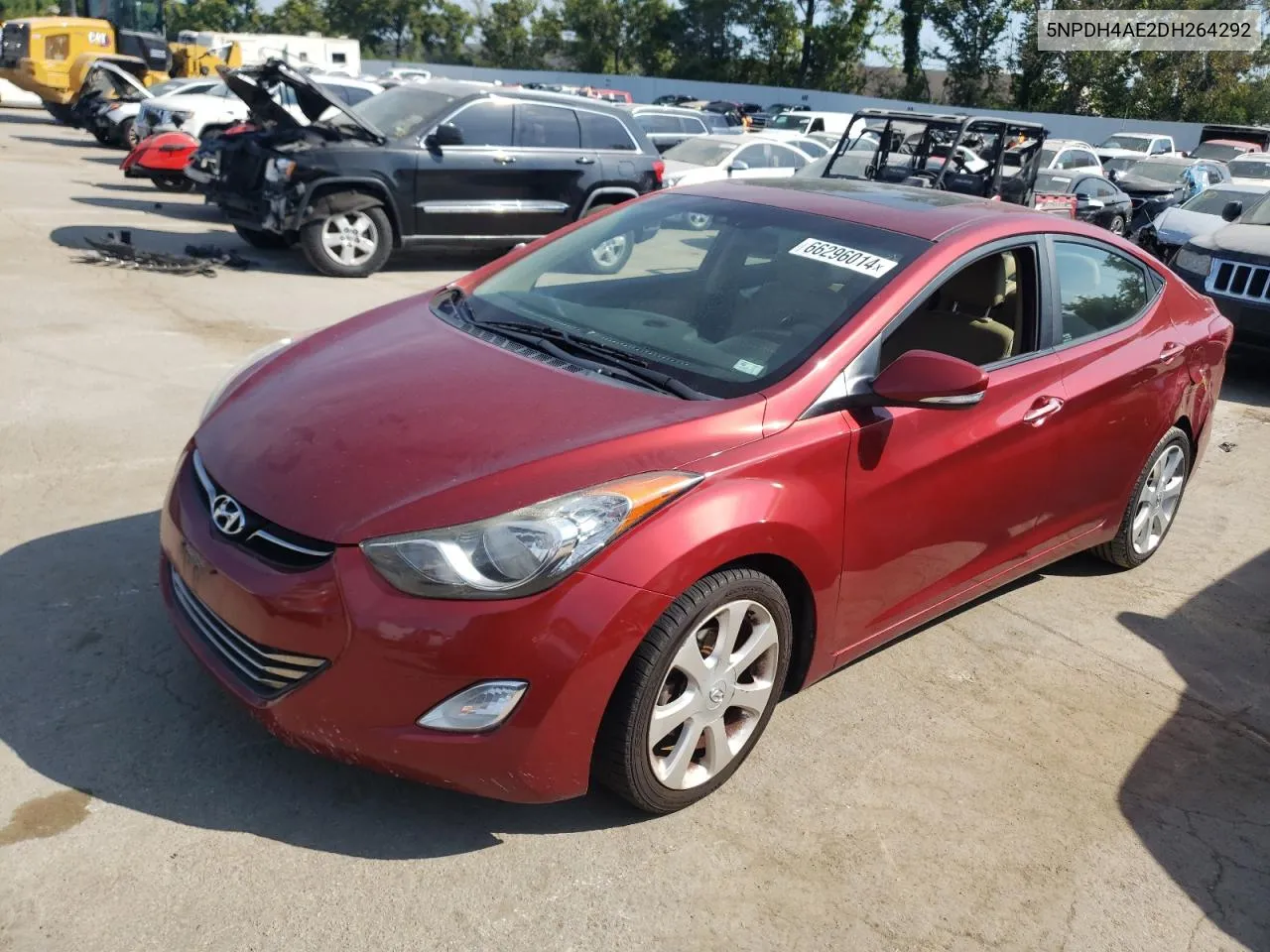 2013 Hyundai Elantra Gls VIN: 5NPDH4AE2DH264292 Lot: 66296014